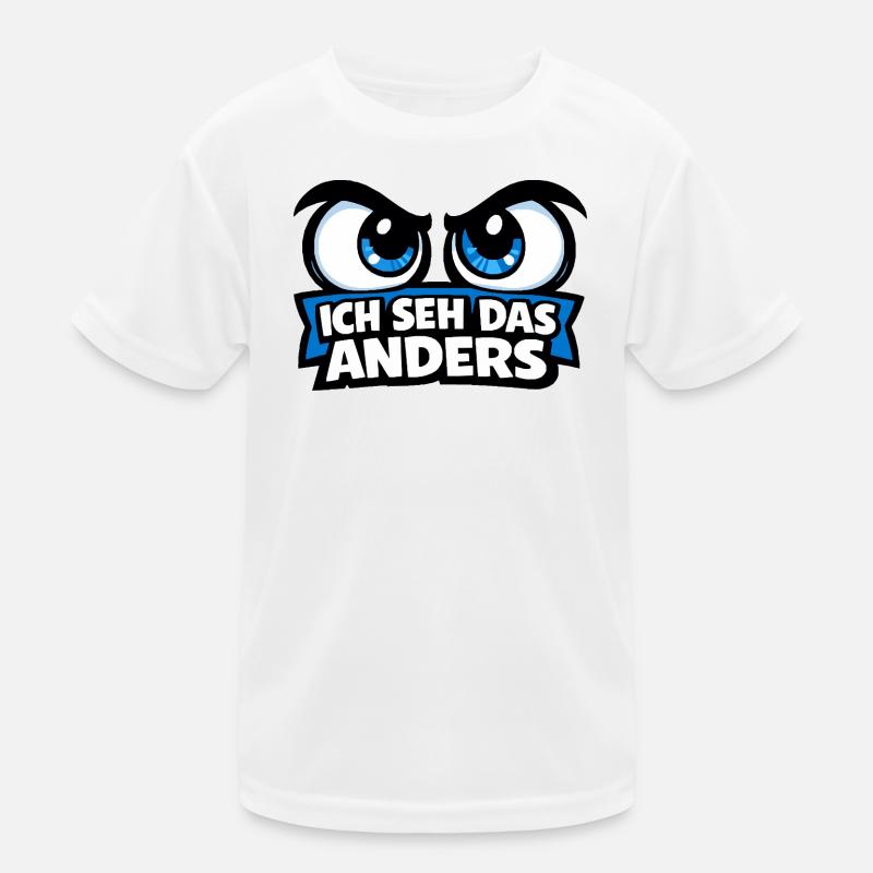 I see it differently – Comic Eyes Statement Motif - Kids Functional T-Shirt - white