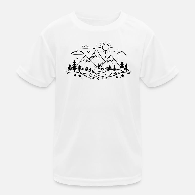 Mountains Landscape Nature Kids Functional T-Shirt