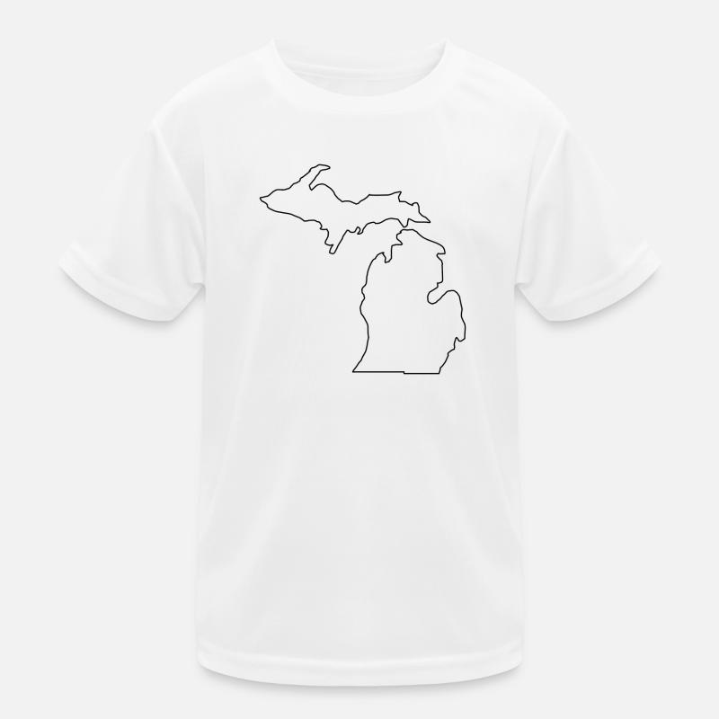 Michigan map Kids Functional T-Shirt