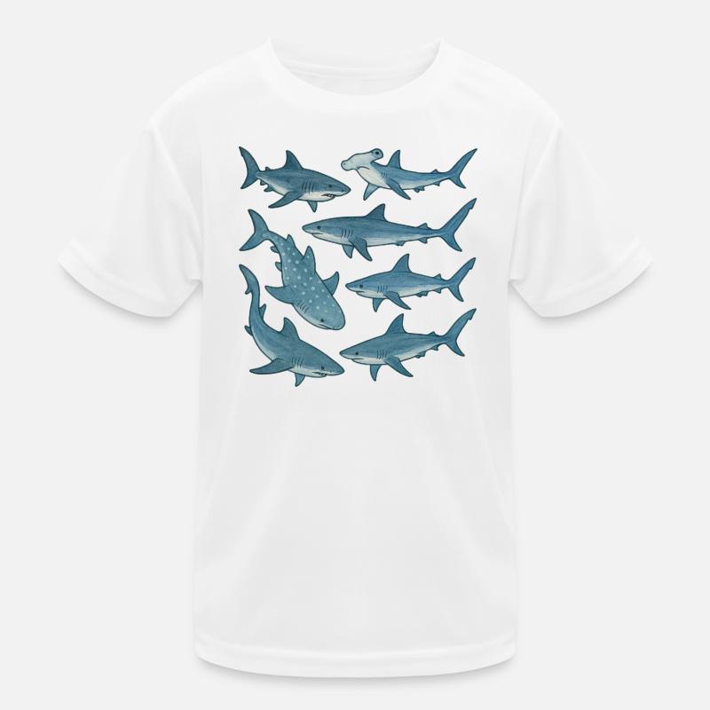 Parade du Requin Bleu Imprimé Océan T-shirt sport Enfant