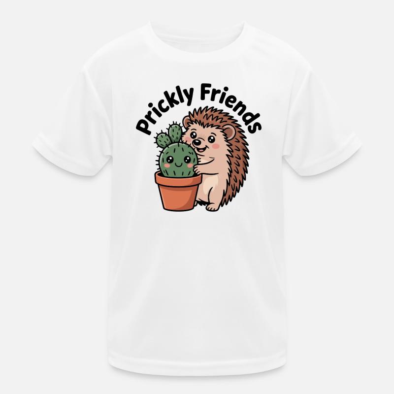 Kaktusfreundlicher Igel Kinder Funktions-T-Shirt