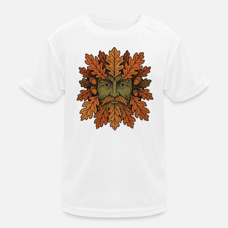 Geistgesicht der Herbst-Eiche Kinder Funktions-T-Shirt