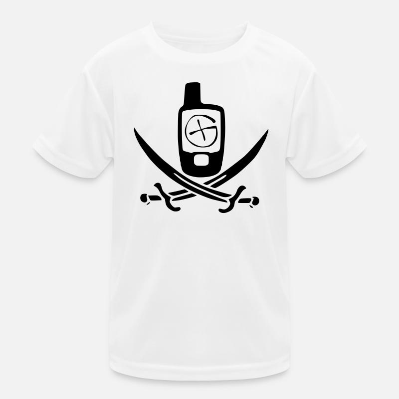 Geocaching Pirate Flag Kids Functional T-Shirt