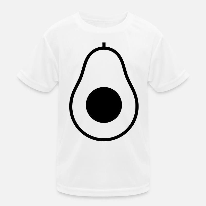 Avocado Hälfte Kern Icon Kinder Funktions-T-Shirt