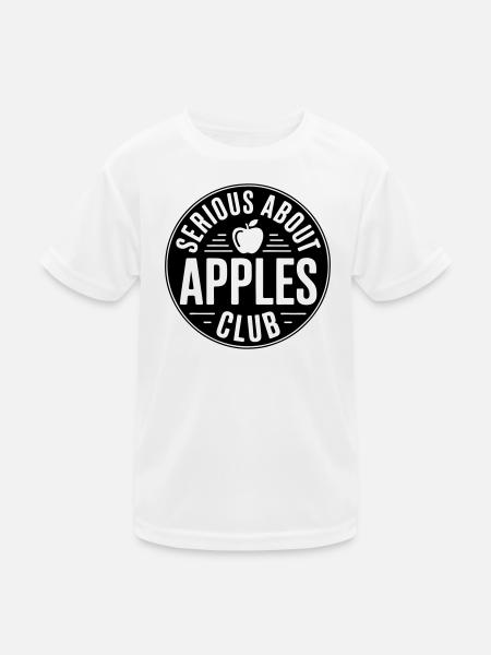 Apples - Serious about apples club - Kids Functional T-Shirt - white - Front