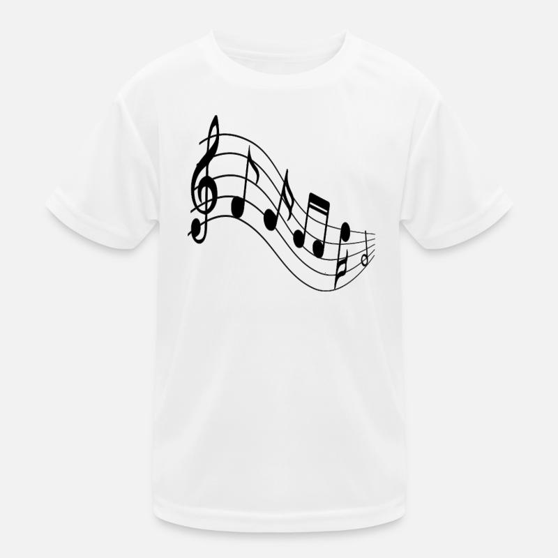 Melodic Wave Staff-Kunst Kinder Funktions-T-Shirt