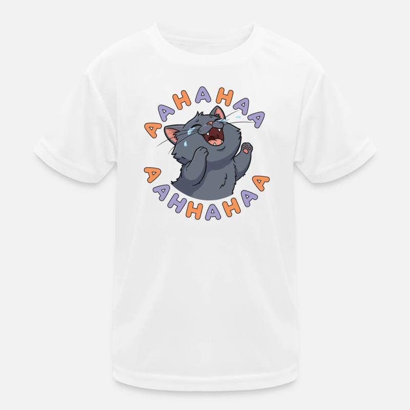 Lachende Katzenexplosion Kinder Funktions-T-Shirt