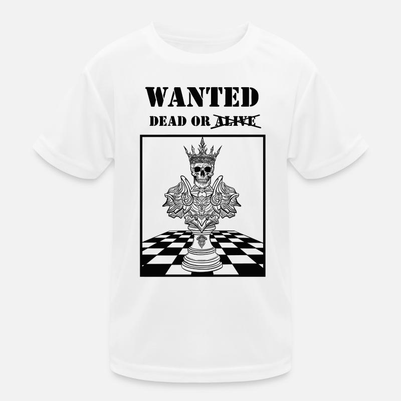 King on chessboard wanted Kids Functional T-Shirt
