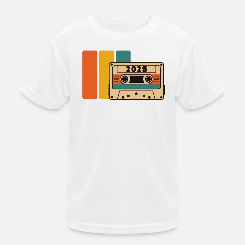 Cassette rétro 2015 Palette éclatante T-shirt sport Enfant