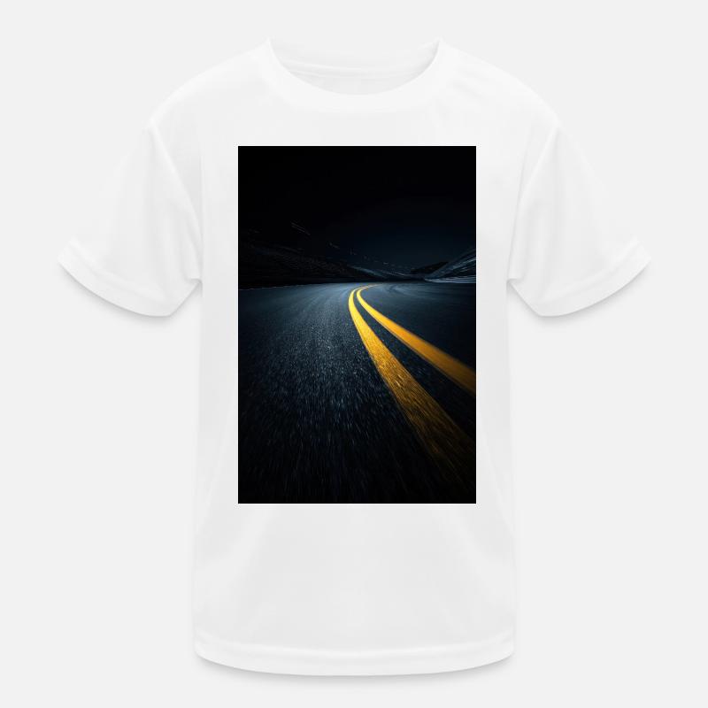 Mitternachtsstraßenperspektive Kinder Funktions-T-Shirt