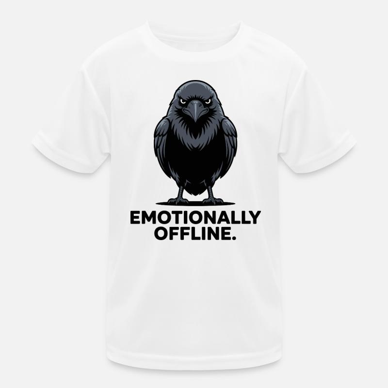 Raven Emotions: Offline-Einstellungsdesign Kinder Funktions-T-Shirt