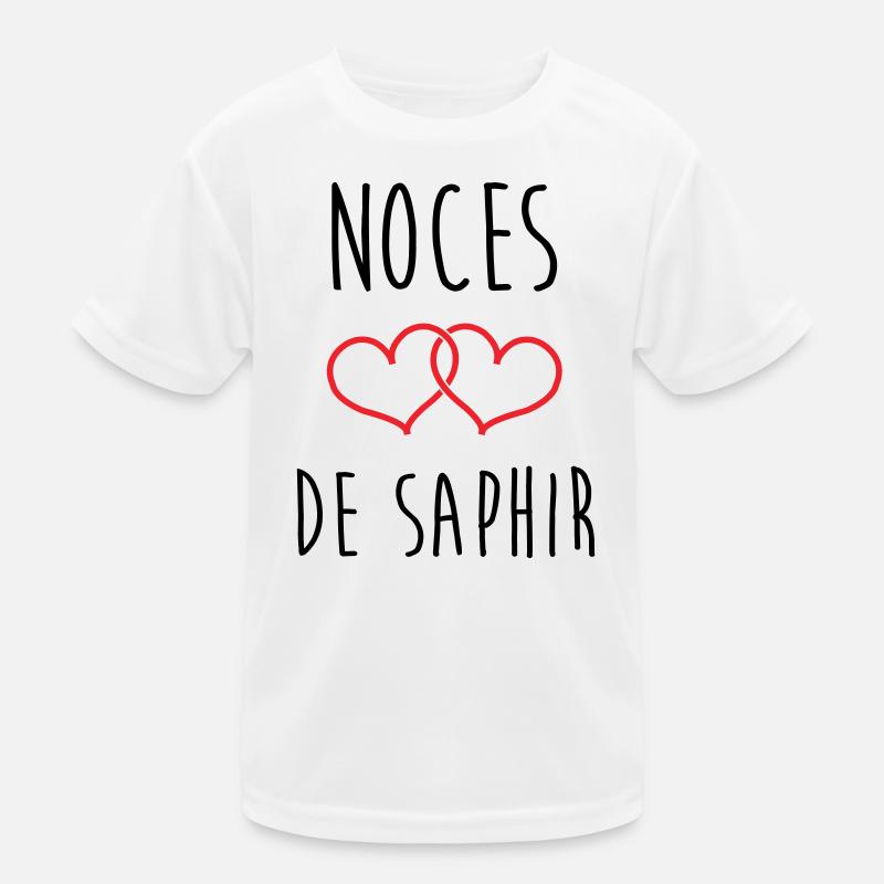 Saphirhochzeit 16 Jahre Ehe Kinder Funktions-T-Shirt