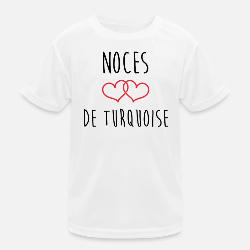 Türkis Hochzeit 18 Jahre Ehe Kinder Funktions-T-Shirt