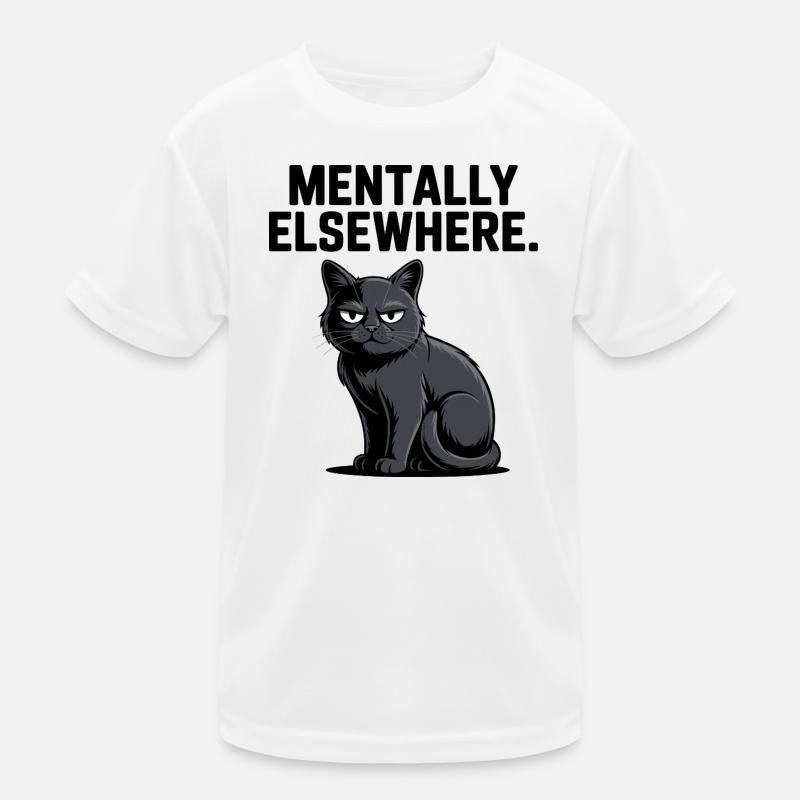Mentalement ailleurs Chat Tee T-shirt sport Enfant
