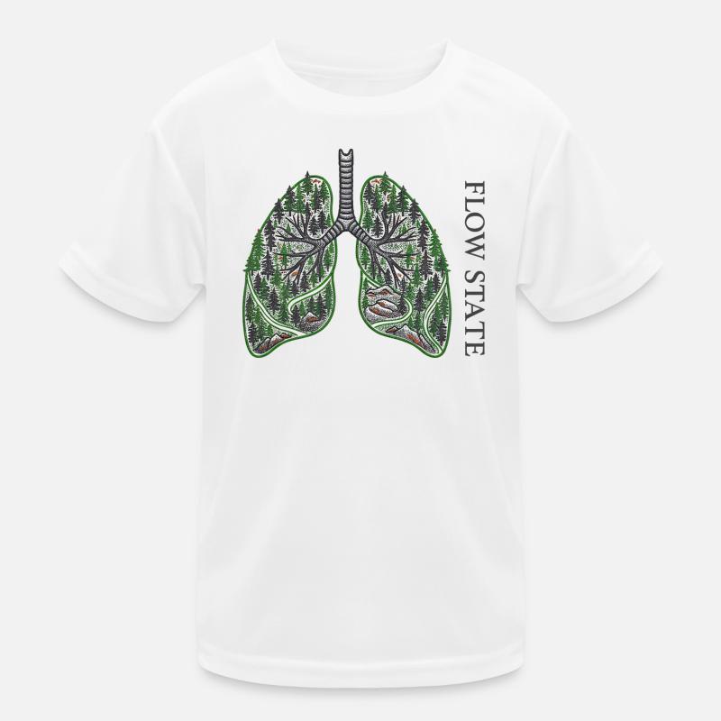Flusszustand der Waldlungen Kinder Funktions-T-Shirt