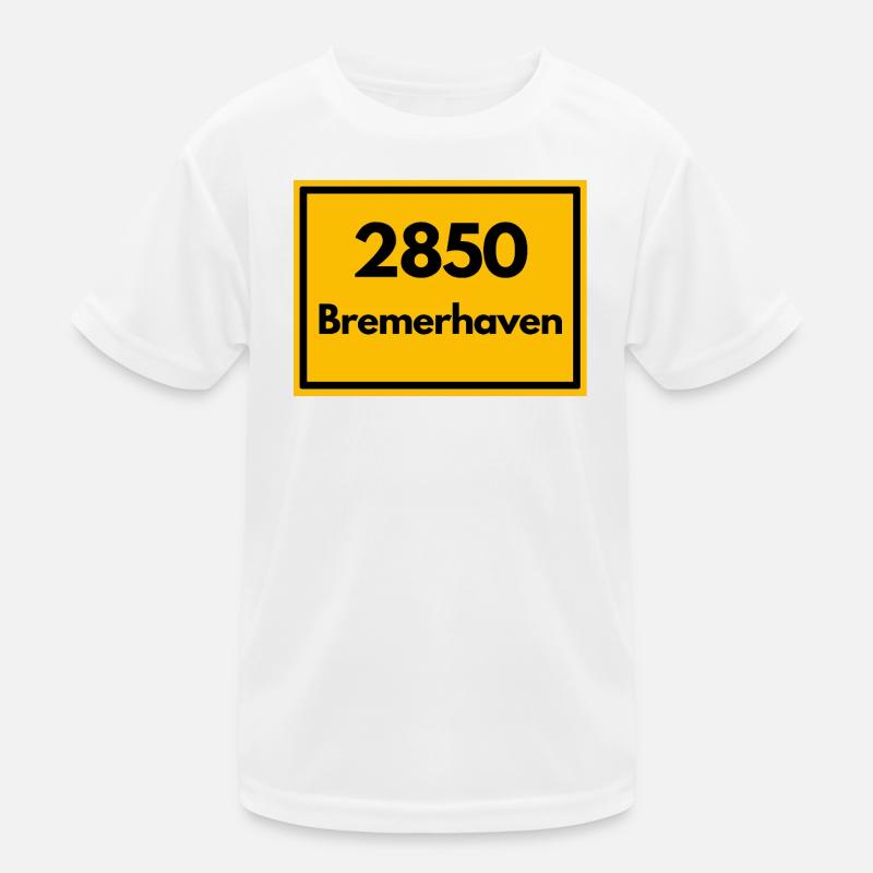 OLD POSTCODE POSTCODE RETRO 2850 BREMERHAVEN HAFEN Kids Functional T-Shirt