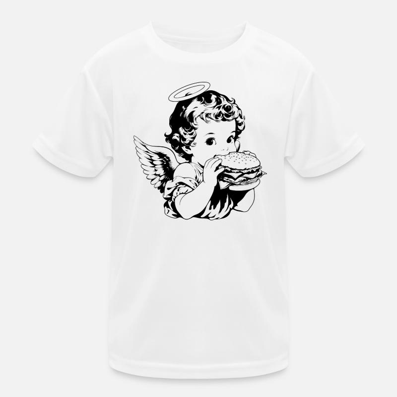 Burger Engel – Cherub isst Hamburger Vintage Kinder Funktions-T-Shirt