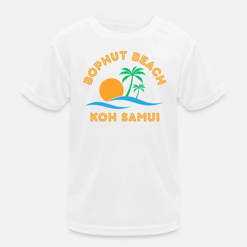 Palmier du coucher de soleil de la plage Koh Samui T-shirt sport Enfant