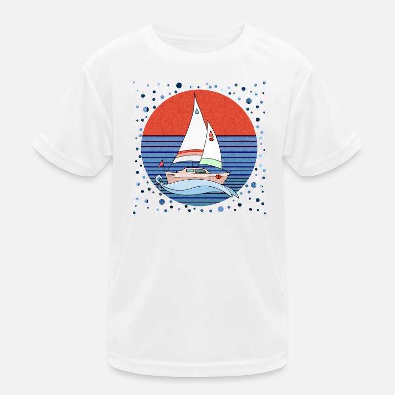 Segelboot Kinder Funktions-T-Shirt