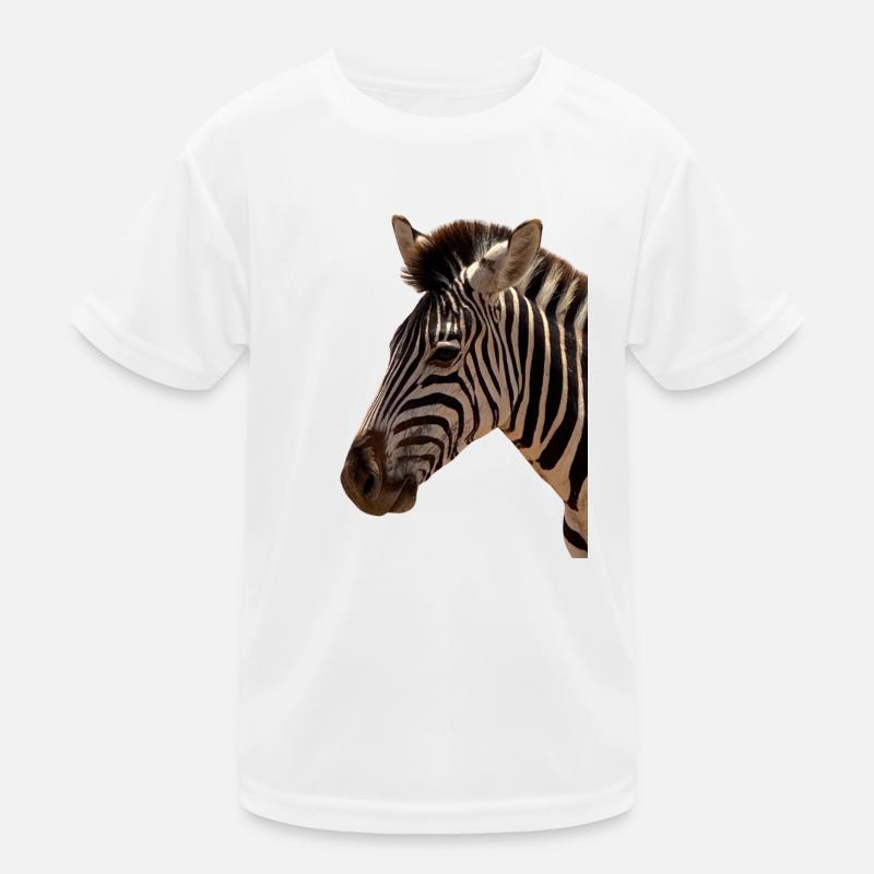 Zebra Head - Kids Functional T-Shirt - white