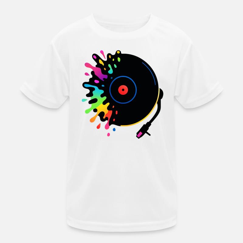 Platine Vinyle colorée pop T-shirt sport Enfant