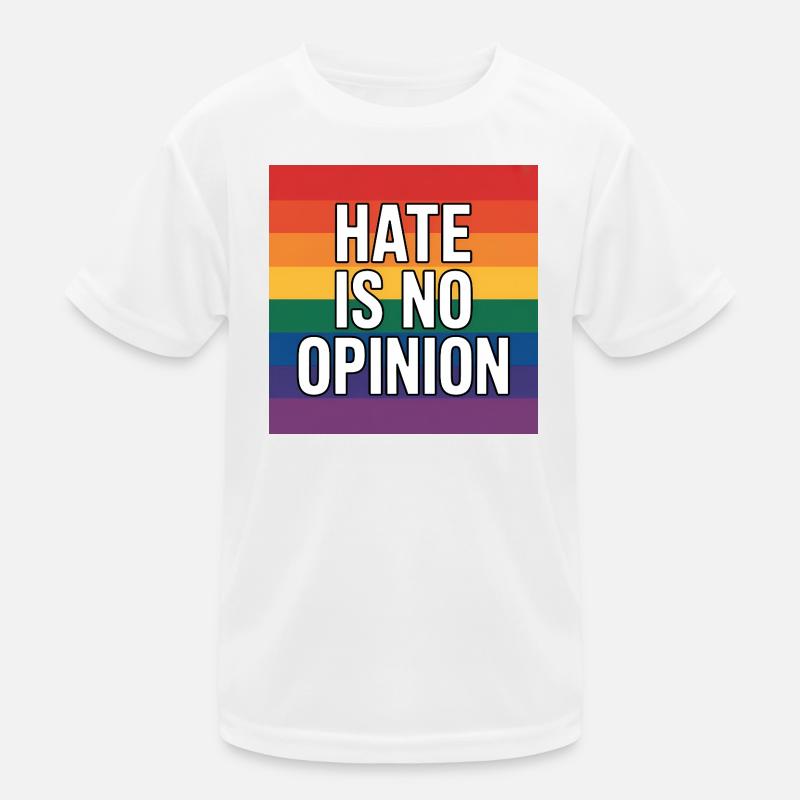 Hate is no Opinion - Antifa Merch Kids Functional T-Shirt