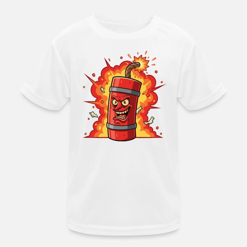 Popping Dynamite Cartoon Kids Functional T-Shirt