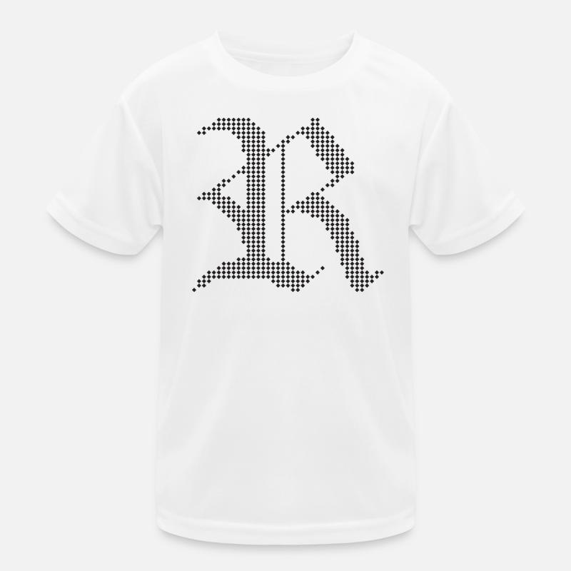 Conception typographique de lettres gothiques R T-shirt sport Enfant