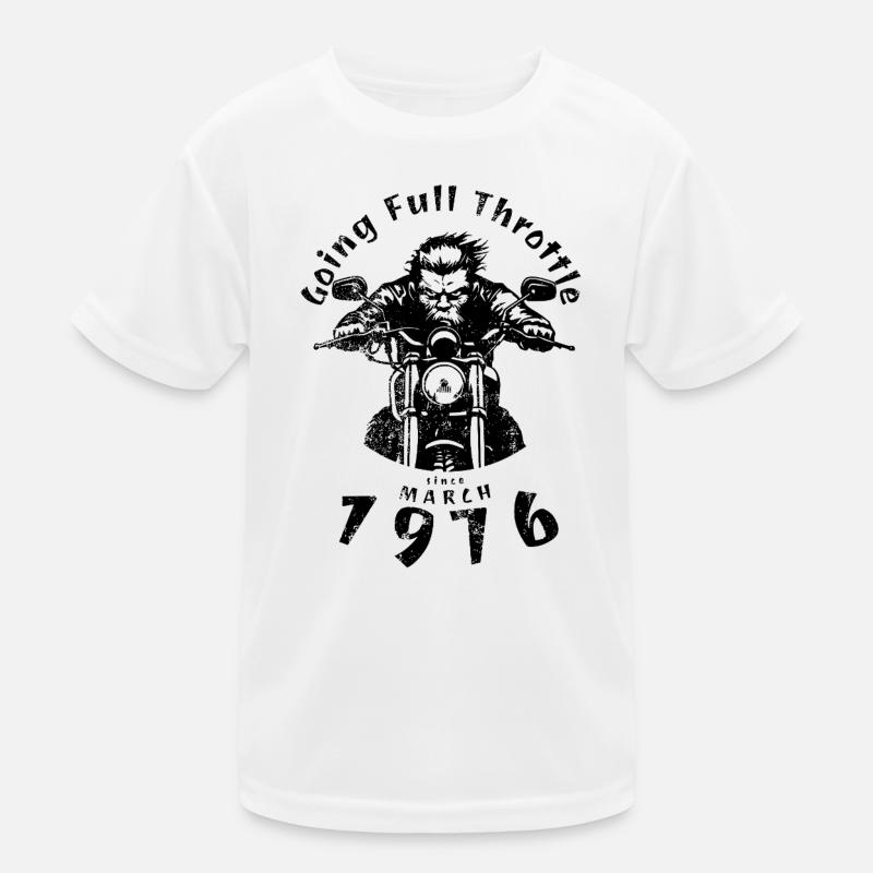 50. Geburtstag Going Full Throttle Since 03/1976 Kinder Funktions-T-Shirt