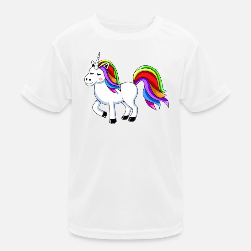 Rainbow Unicorn Cartoon Design Kids Functional T-Shirt