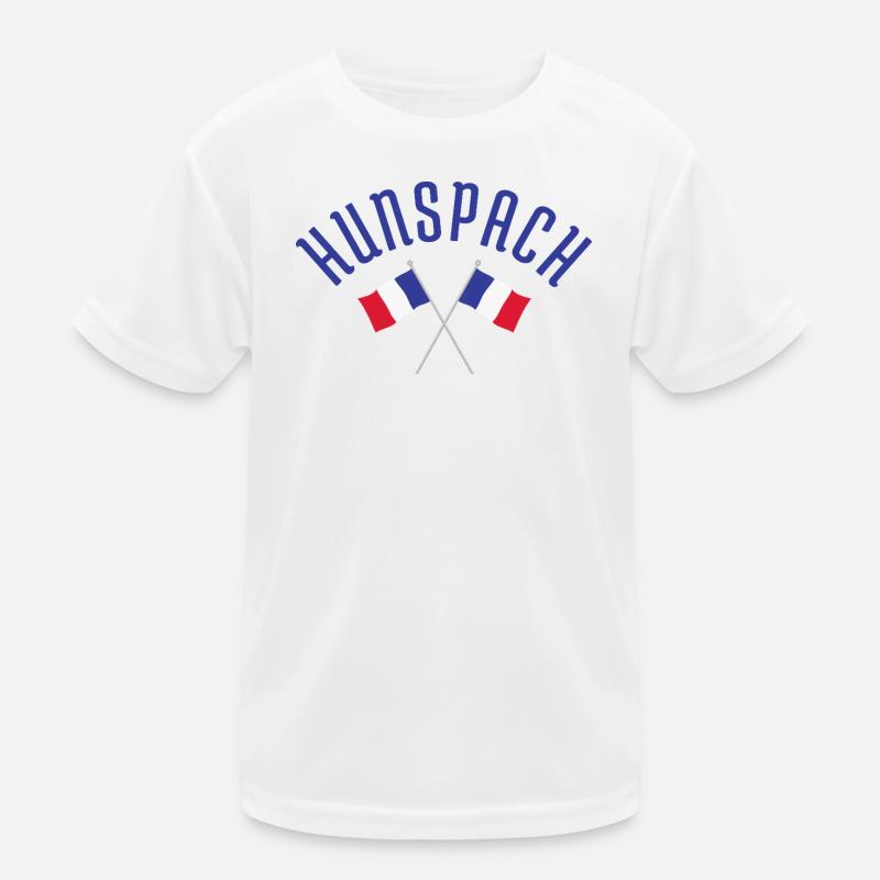 Emblème des drapeaux français croisés de Hunspach T-shirt sport Enfant