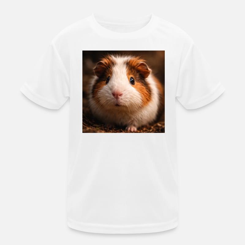 Guinea pig close-up in earthy tones Kids Functional T-Shirt