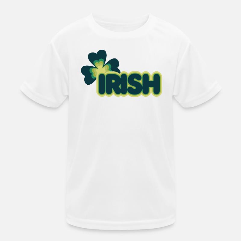 Retro Shamrock Glow Kinder Funktions-T-Shirt
