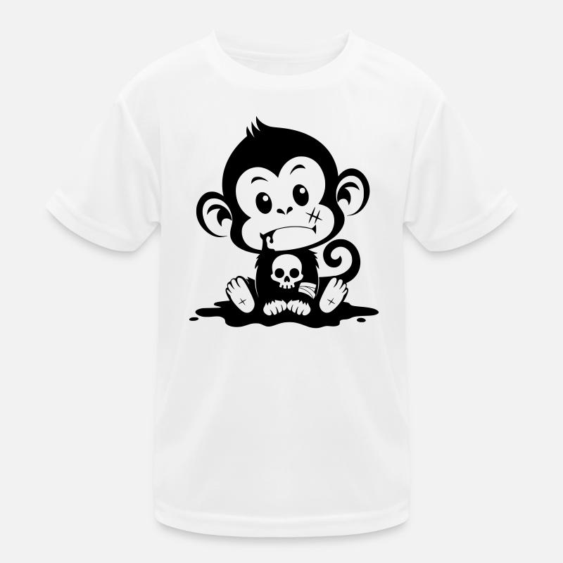 Cute monkey in creepy style Kids Functional T-Shirt