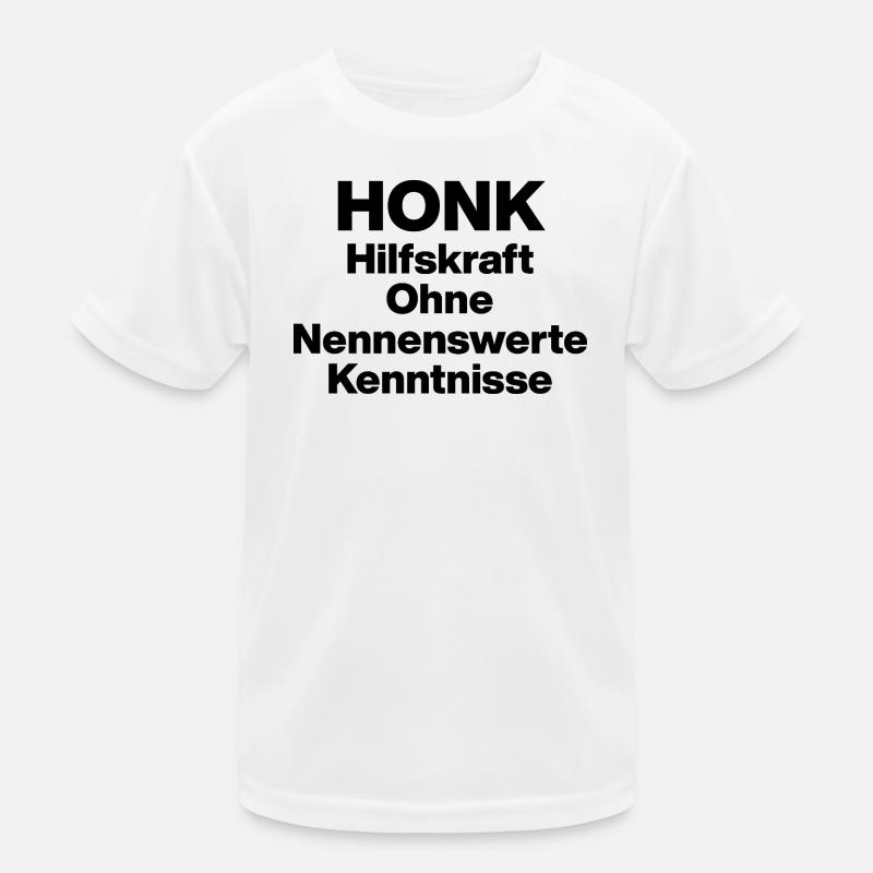 HONK AUXILIARY ILL WITHOUT NERWERT KNOWLEDGE. SARCASM Kids Functional T-Shirt