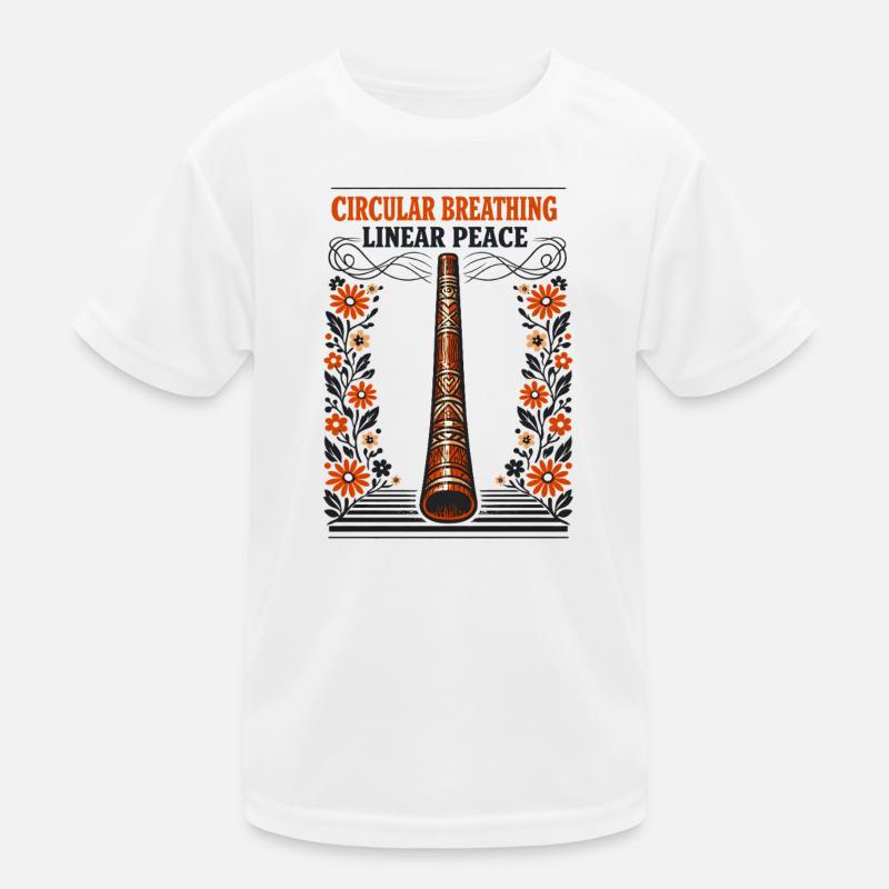 Zirkularatmung, innere Ruhe | Didgeridoo Kinder Funktions-T-Shirt