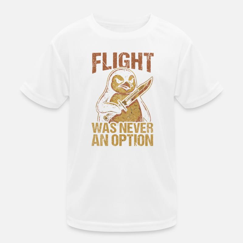 Fighting penguin with sword Kids Functional T-Shirt