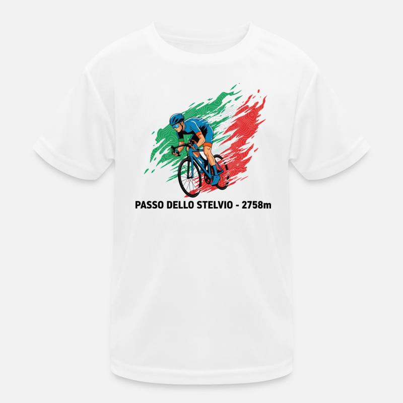 Passage dello Stelvio Grimpeur Colour Burst T-shirt sport Enfant