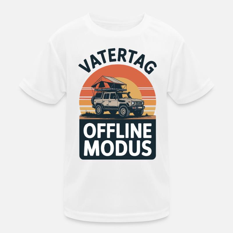 Vatertag Offline Modus Camping Papa Geschenk 2026 Kinder Funktions-T-Shirt
