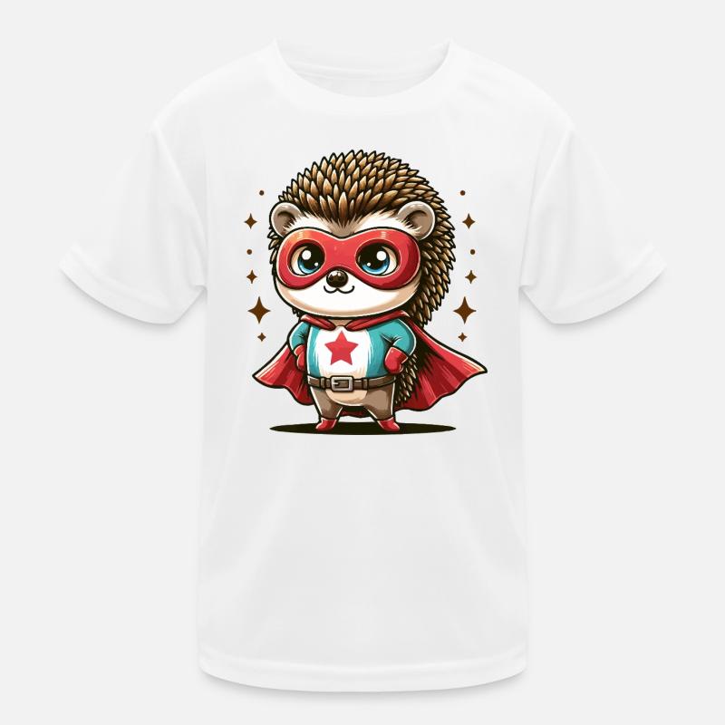 Hedgehog Hero Cape Kids Functional T-Shirt