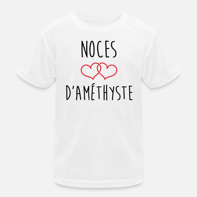 Amethyst-Hochzeit 48 Jahre Ehe Kinder Funktions-T-Shirt