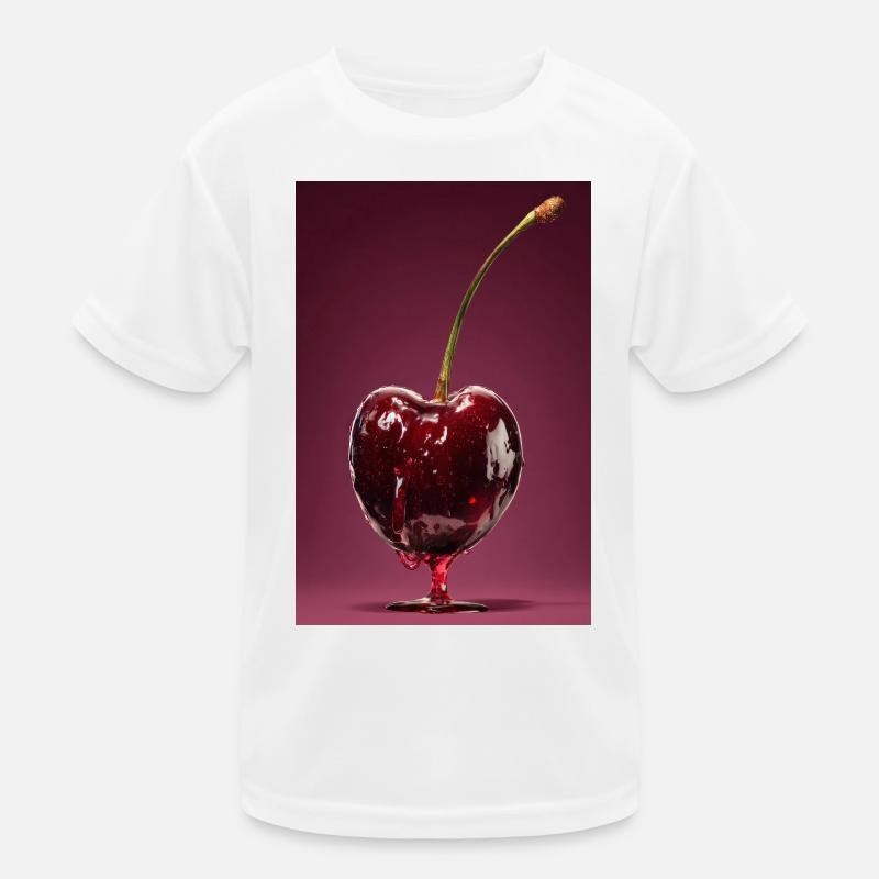 Glänzende Kirschglasur auf Pink Kinder Funktions-T-Shirt