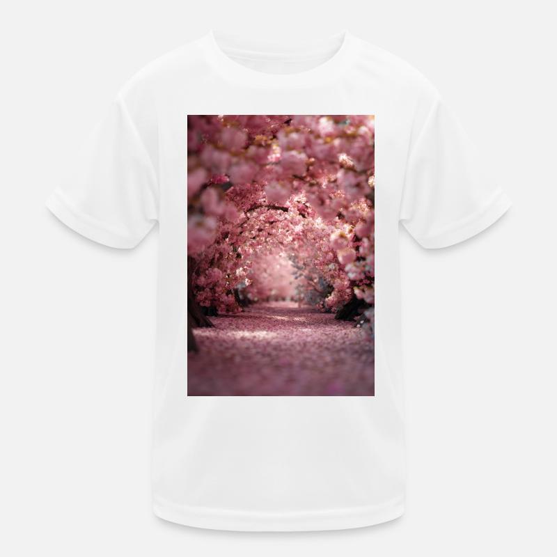 Cherry Blossom Arch Path Kinder Funktions-T-Shirt