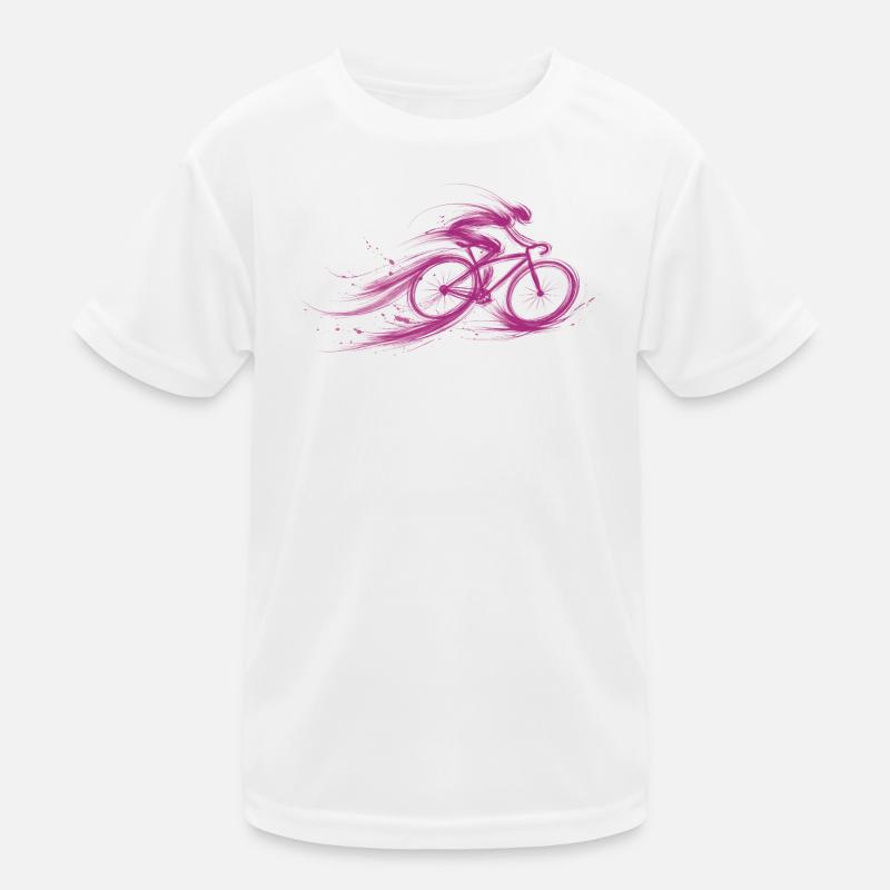 Cycliste Vélo rouge rapide T-shirt sport Enfant