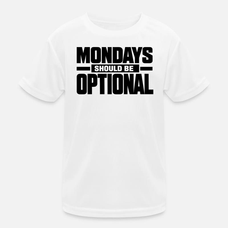 Le lundi devrait être optionnel pour un employé de bureau T-shirt sport Enfant