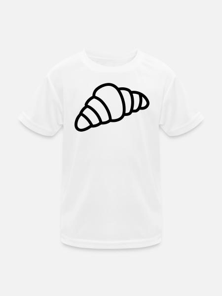 Halbmond - Kinder Funktions-T-Shirt - Weiß - Vorne