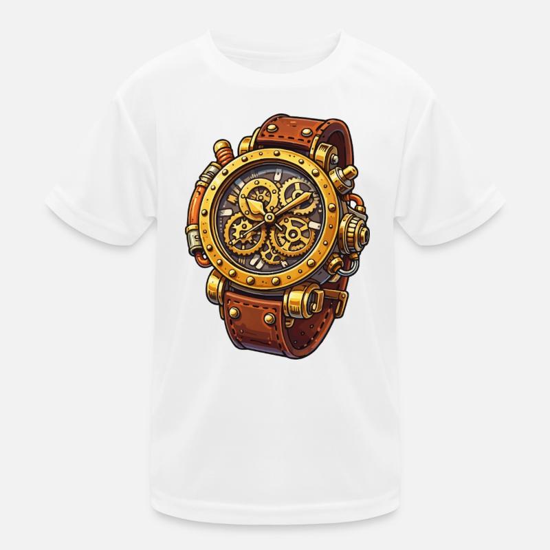 Steampunk Movement Chrono Design Kids Functional T-Shirt