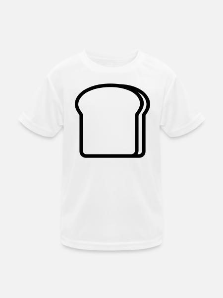 Toast - Kinder Funktions-T-Shirt - Weiß - Vorne