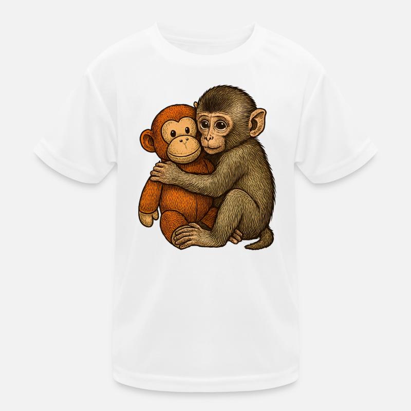 Amitié de câlin de singe T-shirt sport Enfant