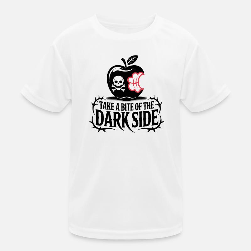Pomme Noire avec un design de morsure T-shirt sport Enfant